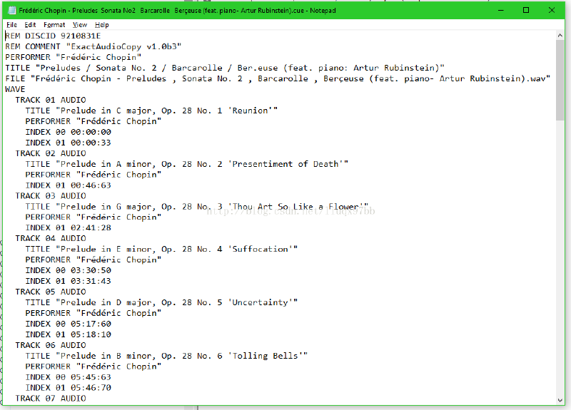 Featured image of post EAC 与 Cue 文件