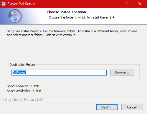 Player 2.4 安装